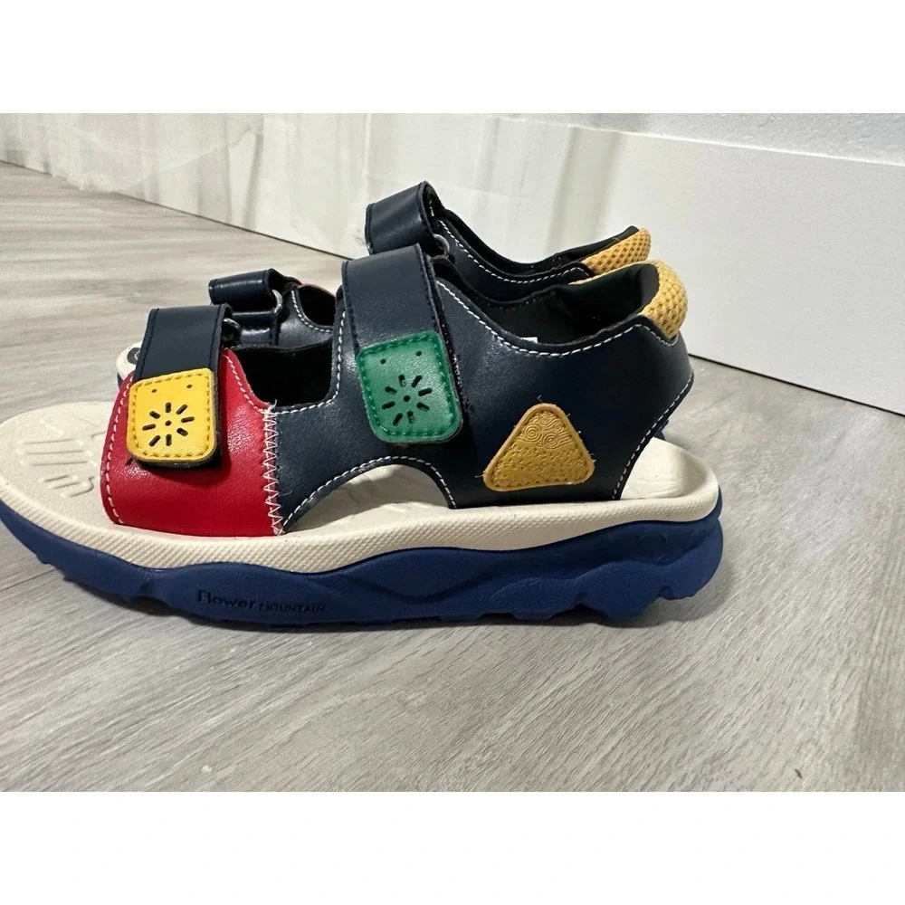 Flower Mountain Naturino‎ Sandals Kids 2 Navy Multi New FM76KD002 Colorblock